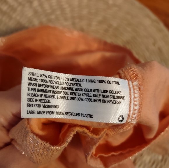 -sold-Coral Cat & Jack girls gauzy fairy peach dress cotton and recycled poly - Picture 4 of 8